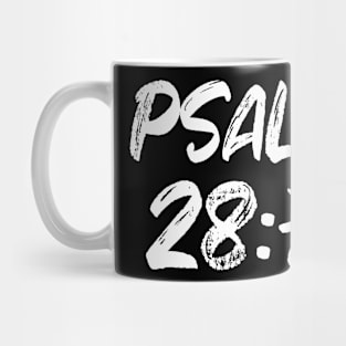 Psalm 28:7 Typography Mug